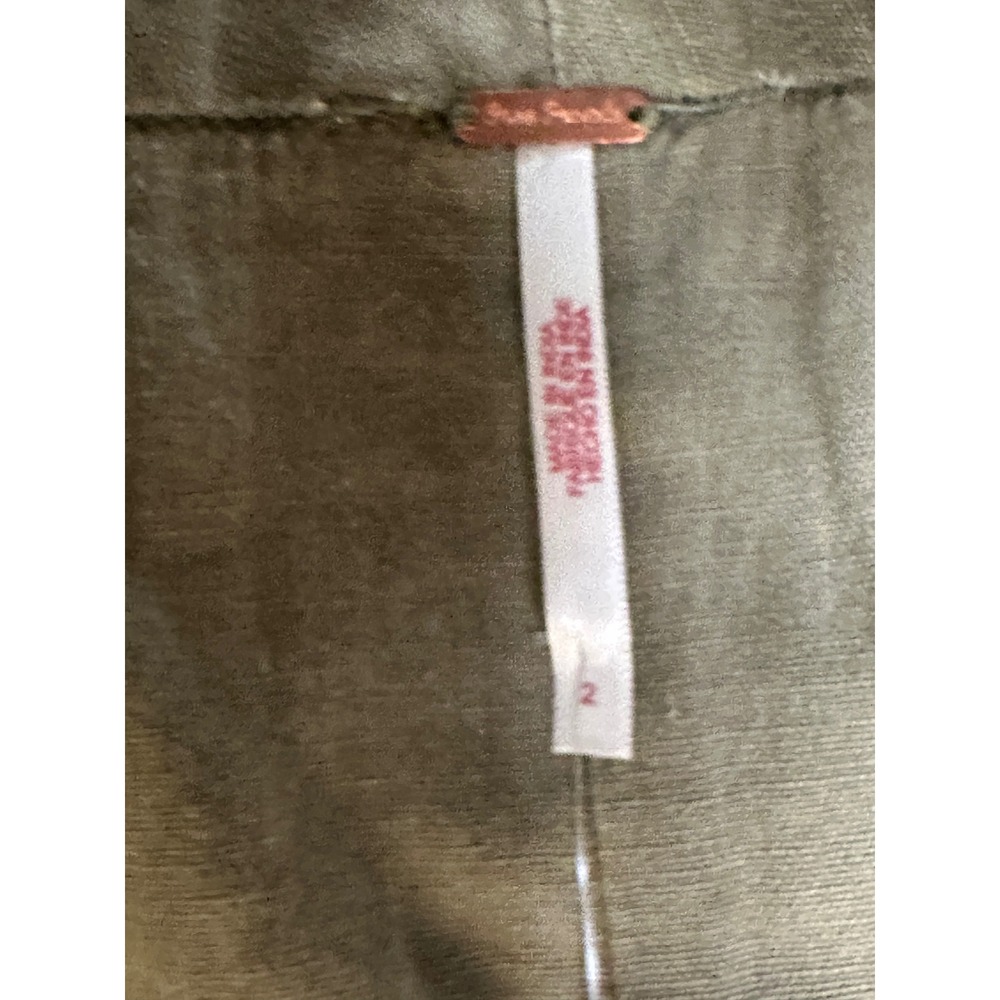 NEW Free People Nevada Utility Mini Skirt 2 Green Cargo Asymmetrical Zip Pocket - Picture 11 of 14